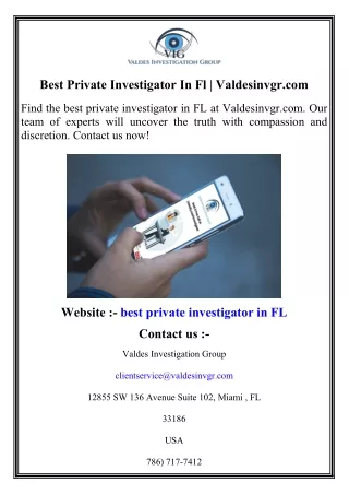 Best Private Investigator In Fl   Valdesinvgr.com