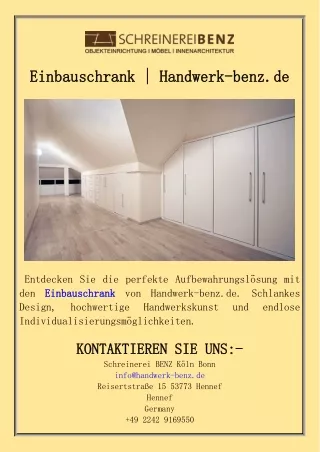 Einbauschrank  Handwerk-benz.de