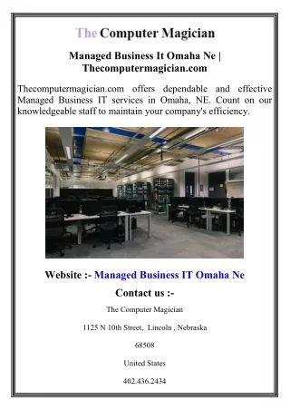Managed Business It Omaha Ne   Thecomputermagician.com