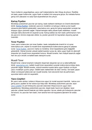 Uygun Fiyatlı Yazıcı ve Sarf Malzemeleri - kartus.com