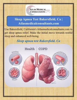 Sleep Apnea Test Bakersfield, Ca   Atlasmedicalconsultants.com