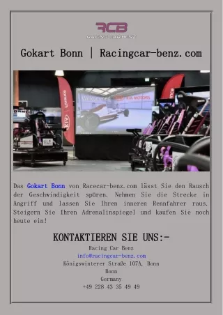 Gokart Bonn  Racingcar-benz.com