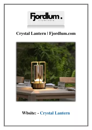 Crystal Lantern | Fjordlum.com