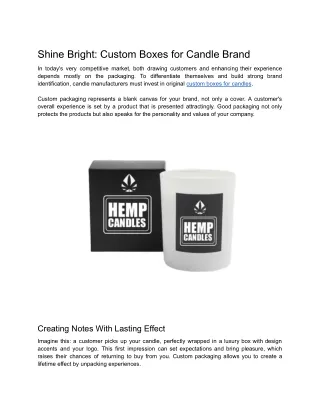 Shine Bright_ Custom Boxes for Candle Brand