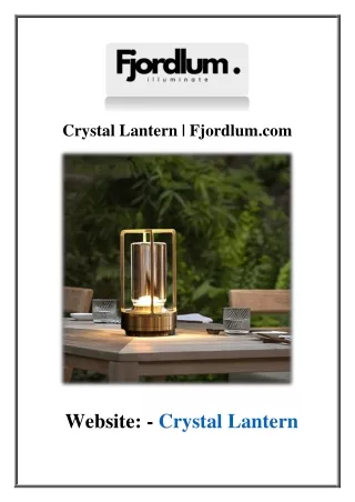 Crystal Lantern | Fjordlum.com