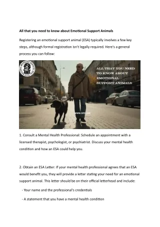 All that you need to know about Emotional Support Animals