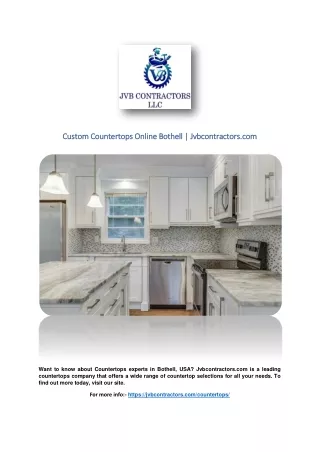 Custom Countertops Online Bothell | Jvbcontractors.com