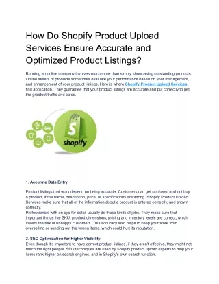 How Do Shopify Product Upload Services Ensure Accurate and Optimized Product Listings