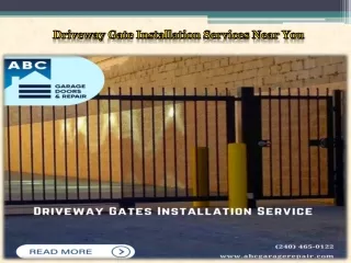 Driveway Gate Installation Services Near You