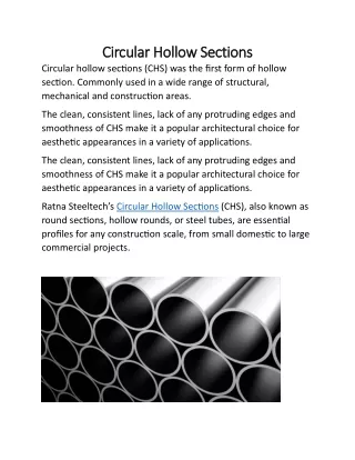 Circular Hollow Sections