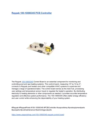 Raypak 100-10000345 PCB Controller