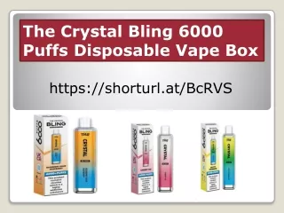 The Crystal Bling 6000 Puffs Disposable Vape Box