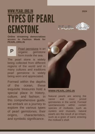 Types Of Pearl Gemstone