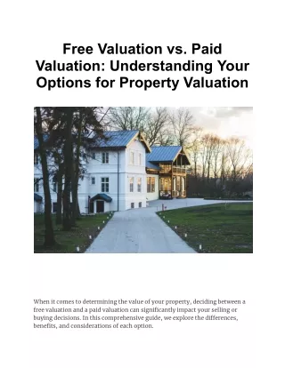 Free Valuation vs