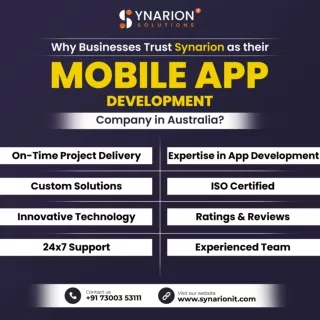 Why Businesses Trust Synarion as Mobile App Development Company in Australia?