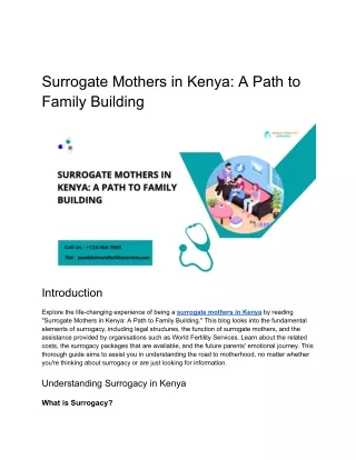 Surrogate Mothers in Kenya_ A Path to Family Building