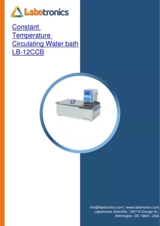 Constant Temperature Circulating Water bath 22.5 L