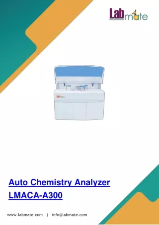 Auto Chemistry Analyzer 1200 tests hr