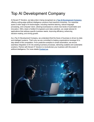 Top AI Development Company