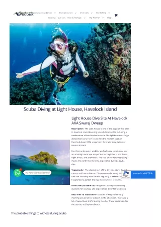 Incredible Light House Dive Site on Havelock Island (Swaraj Dweep)