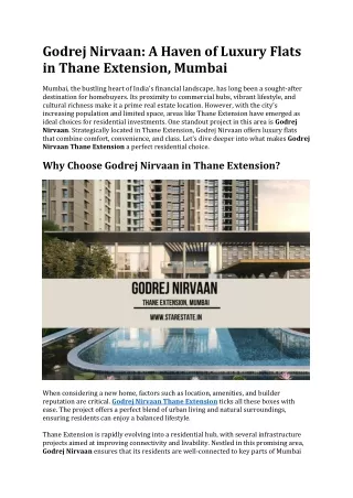 Godrej Nirvaan | Flats in Thane Extension, Mumbai