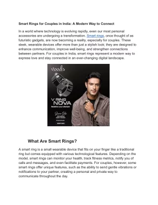 Smart Rings for Couples in India_ A Modern Way to Connect