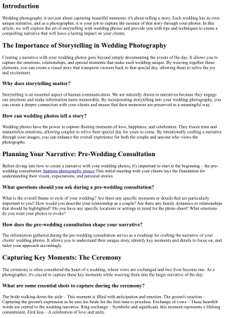 The Art of Storytelling: How to Create a Narrative with Your Wedding Photos