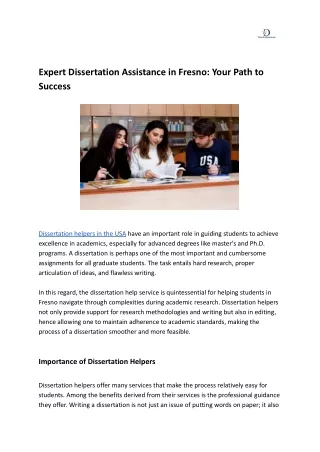 Expert Dissertation Assistance in Fresno_ Your Path to Success