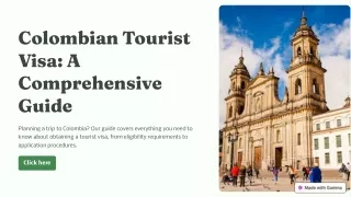 Colombian Tourist Visa A Comprehensive Guide
