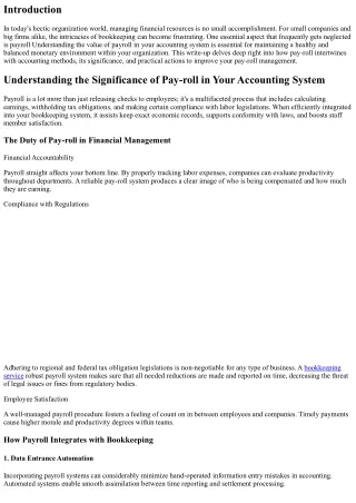 Understanding the Relevance of Payroll in Your Bookkeeping System