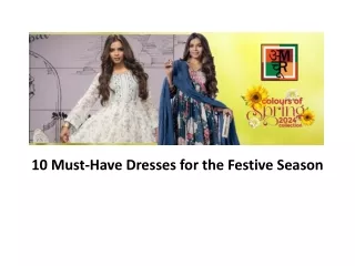 10 Must-Have Dresses for the Festive Season