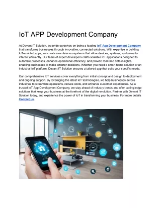 IoT APP Development Company