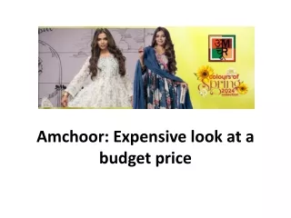 Expensive look at a budget price