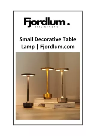Small Decorative Table Lamp  Fjordlum.com