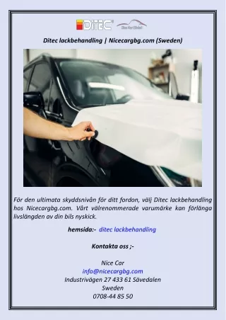 Ditec lackbehandling  Nicecargbg.com (Sweden)