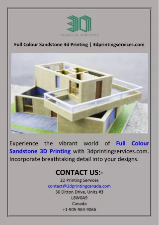 Full Colour Sandstone 3d Printing  3dprintingservices.com