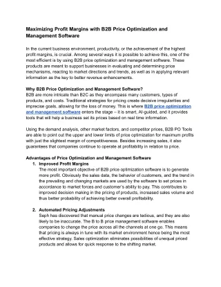 Maximizing Profit Margins with B2B Price Optimization and Management Software (1)