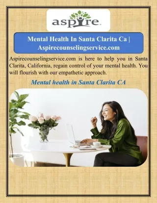 Mental Health In Santa Clarita Ca   Aspirecounselingservice.com