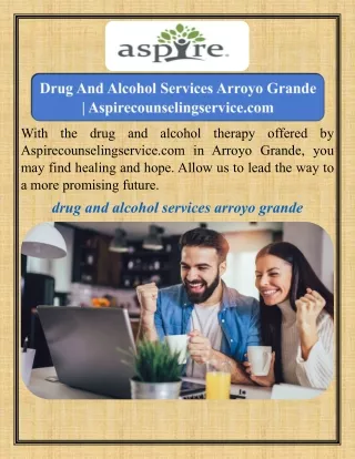 Drug And Alcohol Services Arroyo Grande   Aspirecounselingservice.com