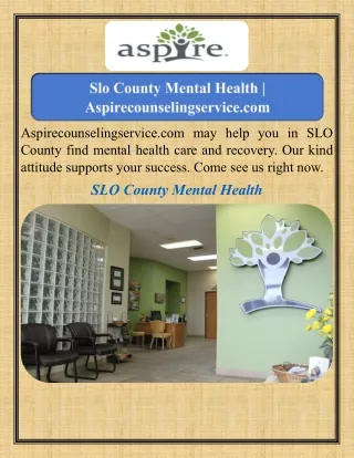 Slo County Mental Health   Aspirecounselingservice.com