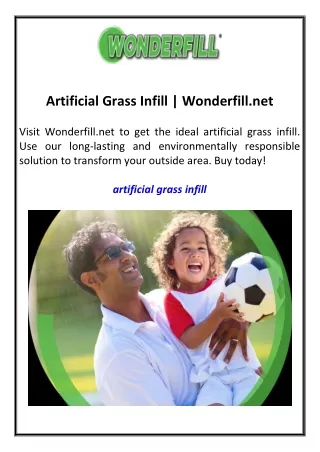 Artificial Grass Infill Wonderfill.net