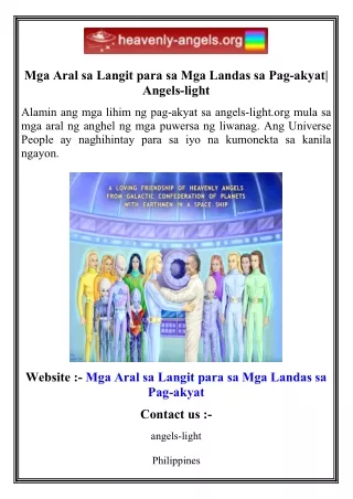 Mga Aral sa Langit para sa Mga Landas sa Pag-akyat  Angels-light