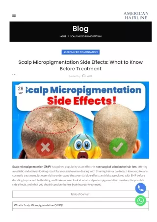 Scalp-Micropigmentation Side Effects What to Know Before-Treatment