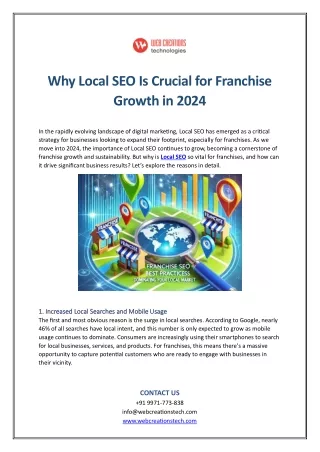 Why Local SEO Is Crucial for Franchise Growth in 2024