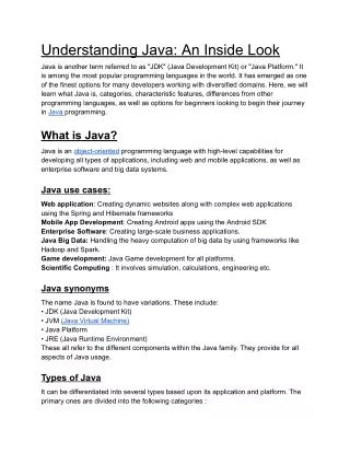 Java programming-article