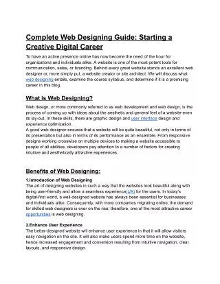 blog of web designing