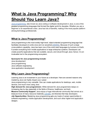 blog of java programming