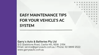 Easy Maintenance Tips For Your Vehicle's AC System