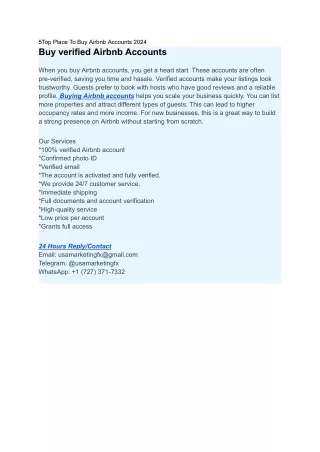 How To Get Buy Airbnb Accounts 2024
