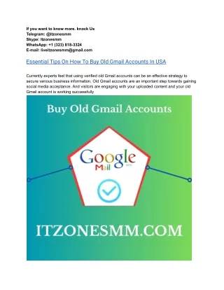 Buy Gmail Accounts  Old Gmail Accounts For Sale
